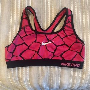 Pink/Black Nike Sports Bra